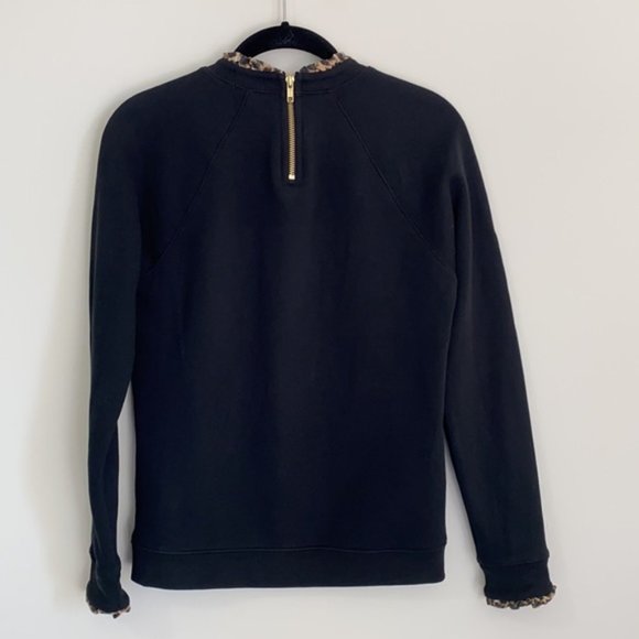 J. Crew Leopard Trim Sweatshirt - Picture 6 of 8